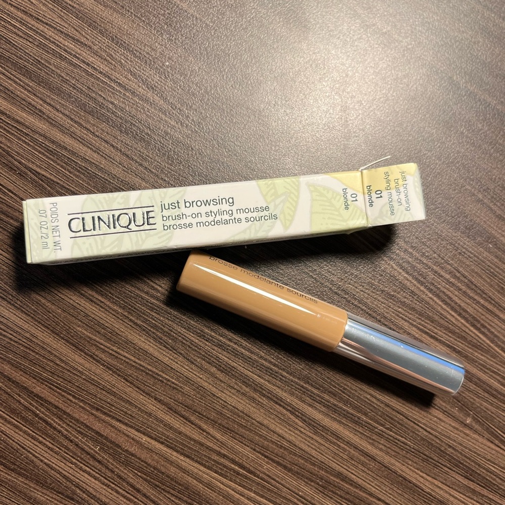 CLINIQUE JUST BROWSING BRUSH ON STYLING MOUSSE 01 BLONDE NIB